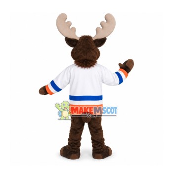 College Moose In The Sport Shirt Mascot Costume College Moose In The Sport Shirt Mascot Costume