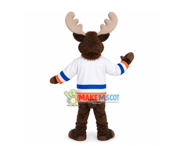 College Moose In The Sport Shirt Mascot Costume College Moose In The Sport Shirt Mascot Costume