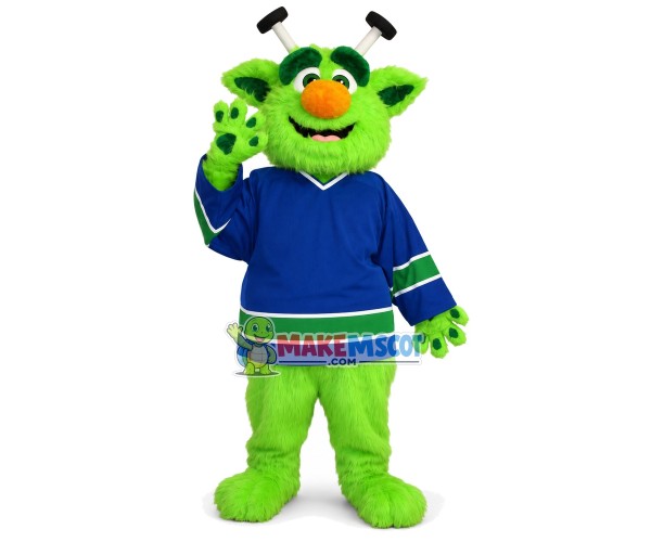 Interesting Green Long Wool Monster Mascot Costume Interesting Green Long Wool Monster Mascot Costume