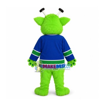 Interesting Green Long Wool Monster Mascot Costume
