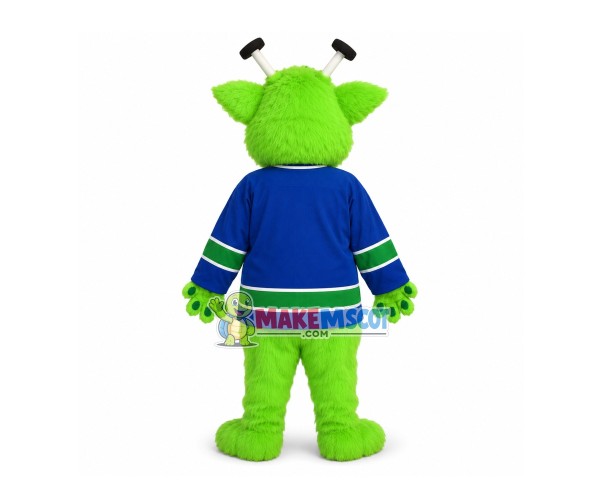 Interesting Green Long Wool Monster Mascot Costume