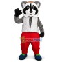 Raccoon In The Warm Vest Mascot Costume