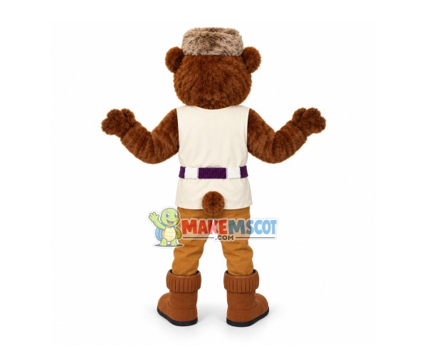 Fiercely Power Wild Bear Mascot Long Wool Costume Fiercely Power Wild Bear Mascot Long Wool Costume