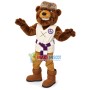 Fiercely Power Wild Bear Mascot Long Wool Costume