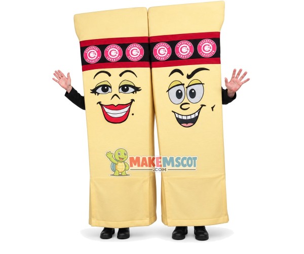 One Pair of Thick Chopsticks Mascot Costume One Pair of Thick Chopsticks Mascot Costume