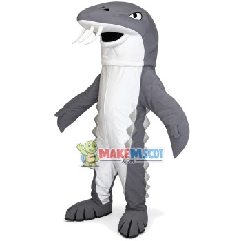 Gray Sea Fish With Thorns Mascot Costume Gray Sea Fish With Thorns Mascot Costume