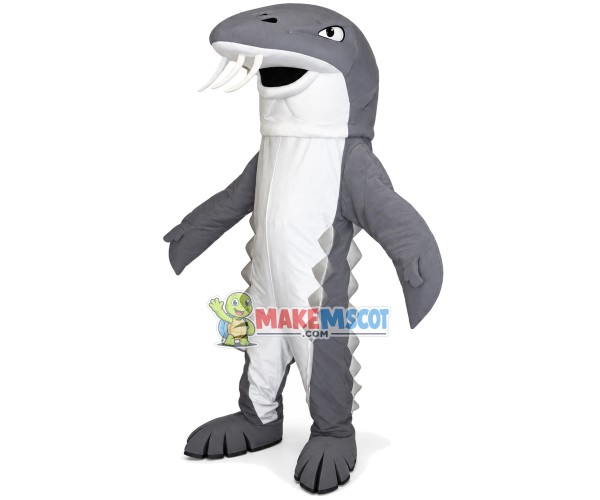 Gray Sea Fish With Thorns Mascot Costume Gray Sea Fish With Thorns Mascot Costume