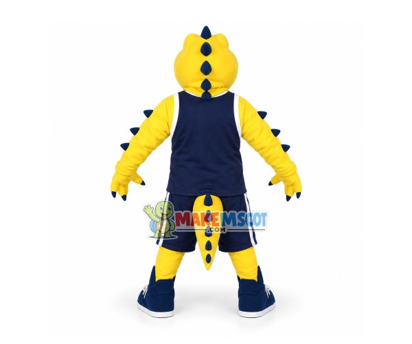 Sport Spiky Yellow Crocodile Mascot Costume Sport Spiky Yellow Crocodile Mascot Costume