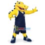Sport Spiky Yellow Crocodile Mascot Costume