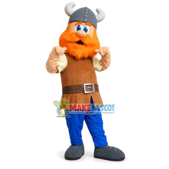 Tauren Samurai With Orange Beard Mascot Costume