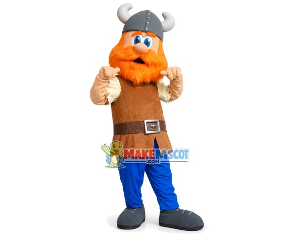 Tauren Samurai With Orange Beard Mascot Costume