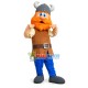 Tauren Samurai With Orange Beard Mascot Costume Tauren Samurai With Orange Beard Mascot Costume
