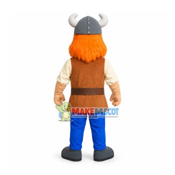Tauren Samurai With Orange Beard Mascot Costume Tauren Samurai With Orange Beard Mascot Costume