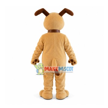 Hungry Dog With Ridged Ears Mascot Costume