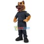 Sensitive Police Dog In Uniform Mascot Costume