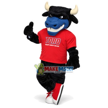 Mixed Color Bull of The College Mascot Costume