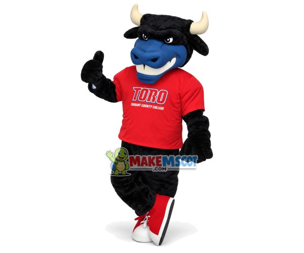 Mixed Color Bull of The College Mascot Costume Mixed Color Bull of The College Mascot Costume
