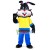 Brave Black Rabbit Mascot Thanksgiving Costume