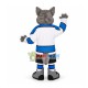 Fierce Sport Wolf In Long-sleeved Shirt Mascot Costume Fierce Sport Wolf In Long-sleeved Shirt Mascot Costume