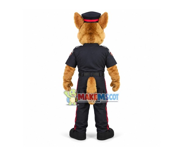 Upright Police Wolf Mascot Costume Upright Police Wolf Mascot Costume