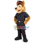 Upright Police Wolf Mascot Costume
