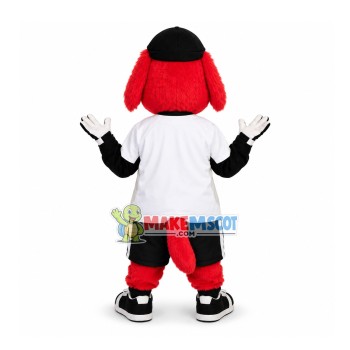 Frank Red Furry Dog Mascot Costume