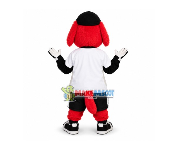 Frank Red Furry Dog Mascot Costume Frank Red Furry Dog Mascot Costume