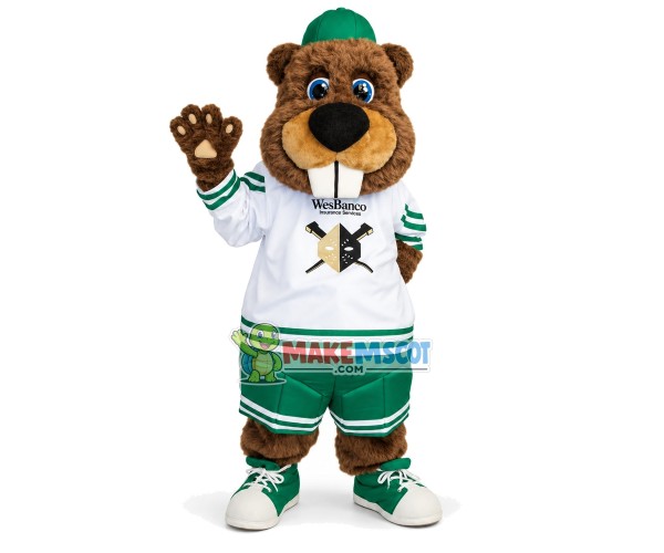 Squirrel With Big Front Teeth Mascot Costume For Bank