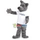 Social Gray Dog of The Preparatory School Mascot Costume Social Gray Dog of The Preparatory School Mascot Costume