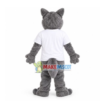 Social Gray Dog of The Preparatory School Mascot Costume Social Gray Dog of The Preparatory School Mascot Costume