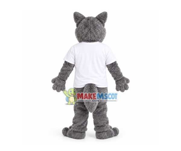Social Gray Dog of The Preparatory School Mascot Costume Social Gray Dog of The Preparatory School Mascot Costume