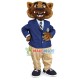 President Bear In School Uniform Mascot Costume President Bear In School Uniform Mascot Costume