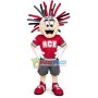 Sport Boy With Upright Colored Hair Mascot Costume