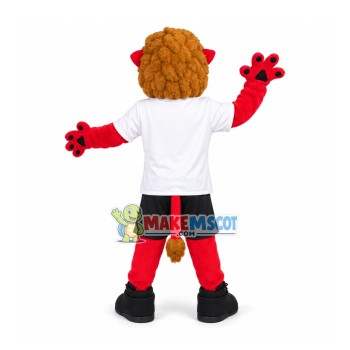 The Majestic College Red Lion Mascot Costume The Majestic College Red Lion Mascot Costume