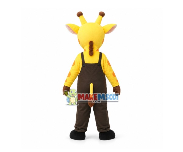 Lovely Cartoon Yellow Giraffe Mascot Costume