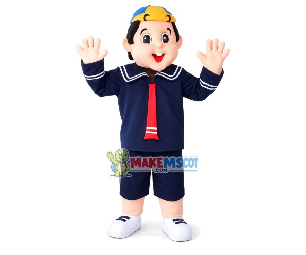 Big Head Kindergarten Boy Mascot Costume Big Head Kindergarten Boy Mascot Costume