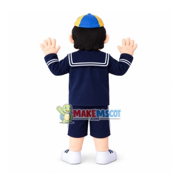 Big Head Kindergarten Boy Mascot Costume Big Head Kindergarten Boy Mascot Costume