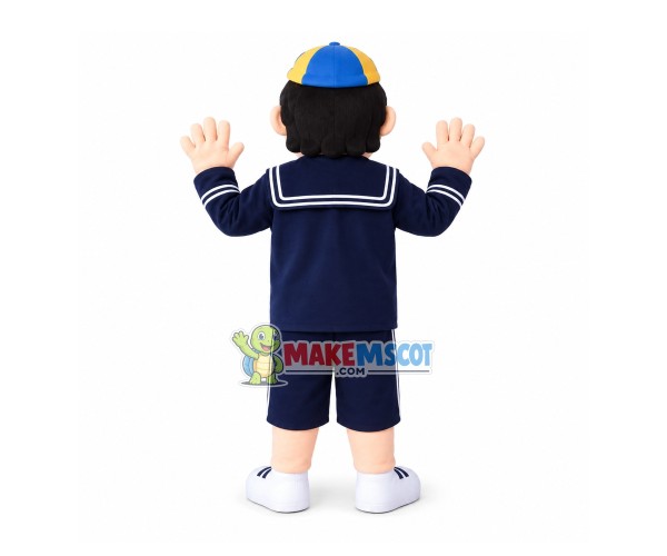 Big Head Kindergarten Boy Mascot Costume Big Head Kindergarten Boy Mascot Costume