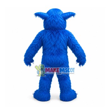 Running Power Blue Furry Monster Mascot Costume Running Power Blue Furry Monster Mascot Costume