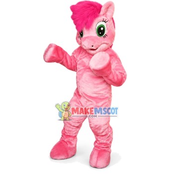 Dreamlike Pretty Pink Pony Mascot Costume Dreamlike Pretty Pink Pony Mascot Costume
