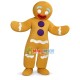 Yellow Christmas Gingerbread Man Mascot Costume Yellow Christmas Gingerbread Man Mascot Costume