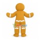Yellow Christmas Gingerbread Man Mascot Costume Yellow Christmas Gingerbread Man Mascot Costume