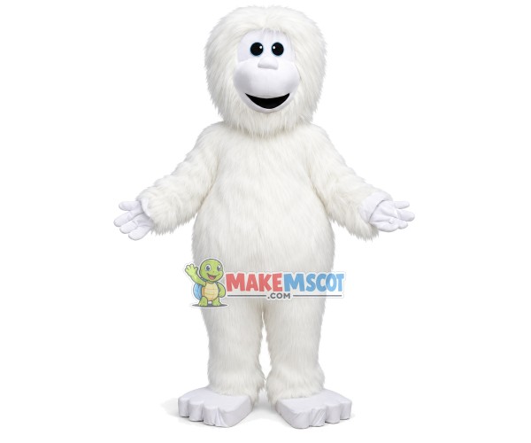 Pure White Long Wool Monkey Mascot Costume Pure White Long Wool Monkey Mascot Costume