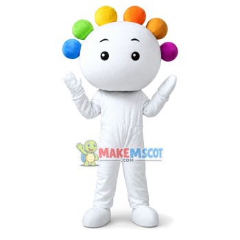 Colored Balls White Doll Mascot Costume Colored Balls White Doll Mascot Costume