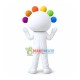 Colored Balls White Doll Mascot Costume Colored Balls White Doll Mascot Costume