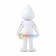 Circular White Water Drop Mascot Costume Circular White Water Drop Mascot Costume