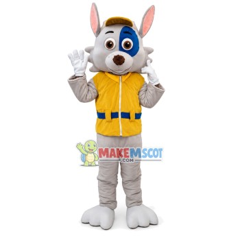 Adult Lovely Dog With Yellow Coat Mascot Costume