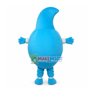 Light Blue Water Drop Cartoon Mascot Costume