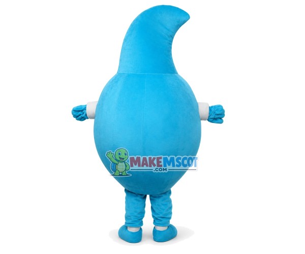 Light Blue Water Drop Cartoon Mascot Costume Light Blue Water Drop Cartoon Mascot Costume