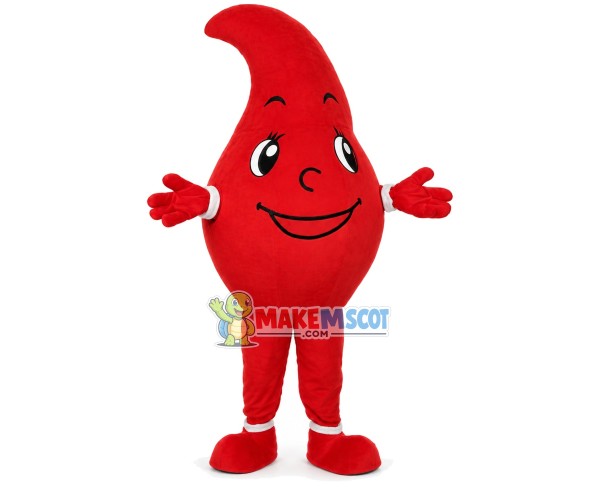 Cartoon Red Water Drop Mascot Costume Cartoon Red Water Drop Mascot Costume
